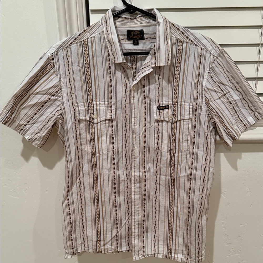 Billabong Brown and White Striped Casual Shirt